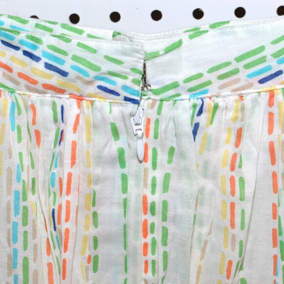 Plus Size 22W Cato Colorful Striped Cotton Full A-Line Midi Skirt NWT - Picture 11 of 13